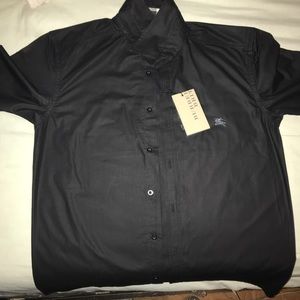 Burberry button down short sleve